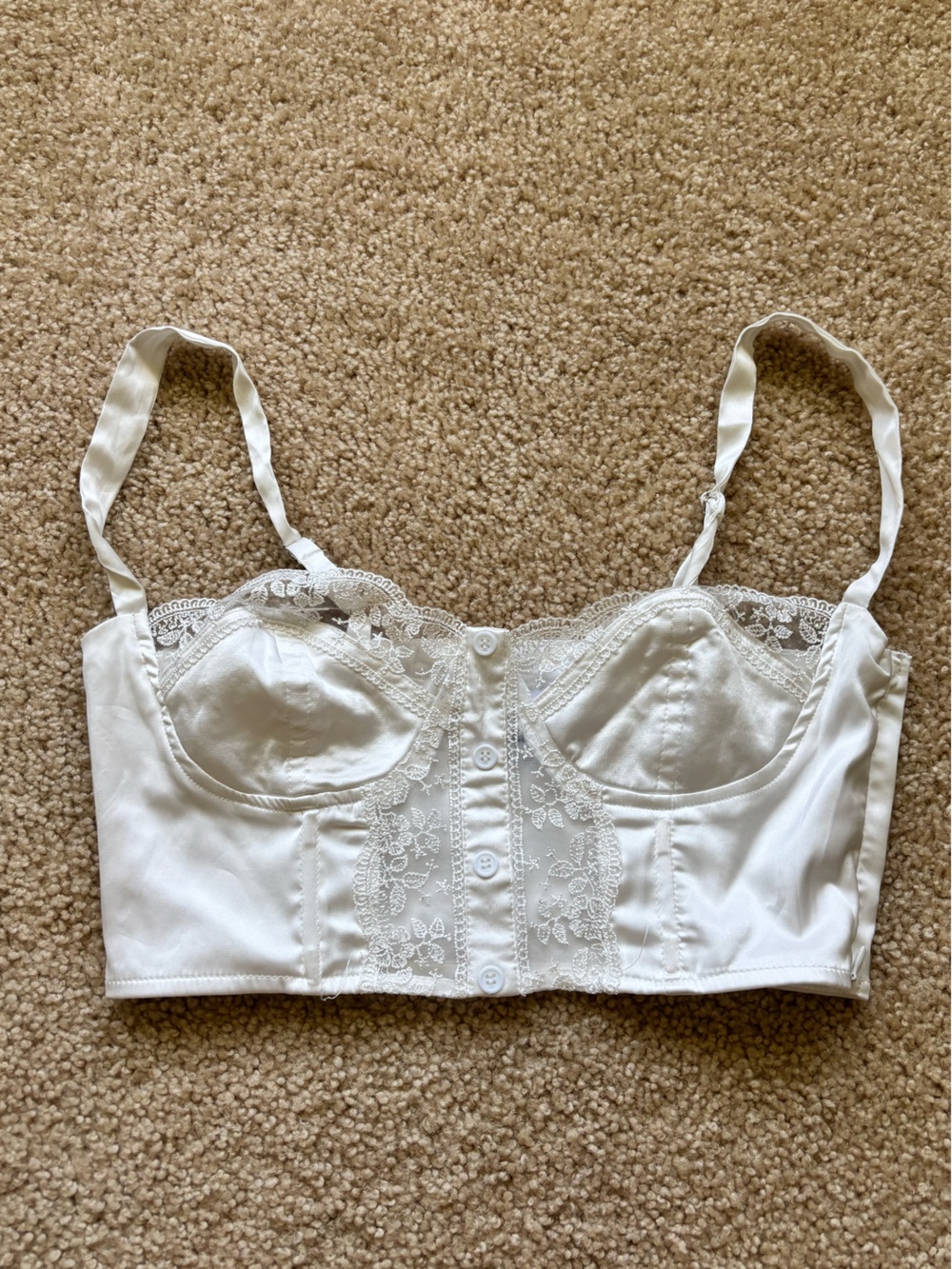 Princess Polly White Bustier Crop Top